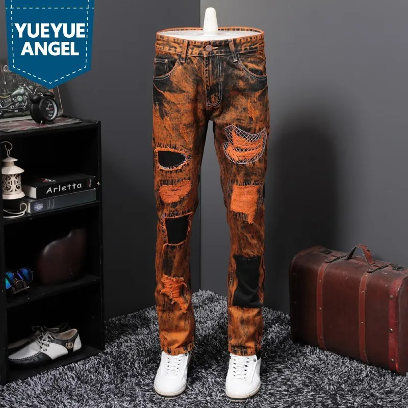 2019 Personality European Mens Vintage Hole Patch Denim Pants Full Length Straight Punk Style Plus Size Jeans Hombre Streetwear
2019 Personality European Mens Vintage Hole Patch Denim Pants Full Length Straight Punk Style Plus Size Jeans Hombre Streetwear