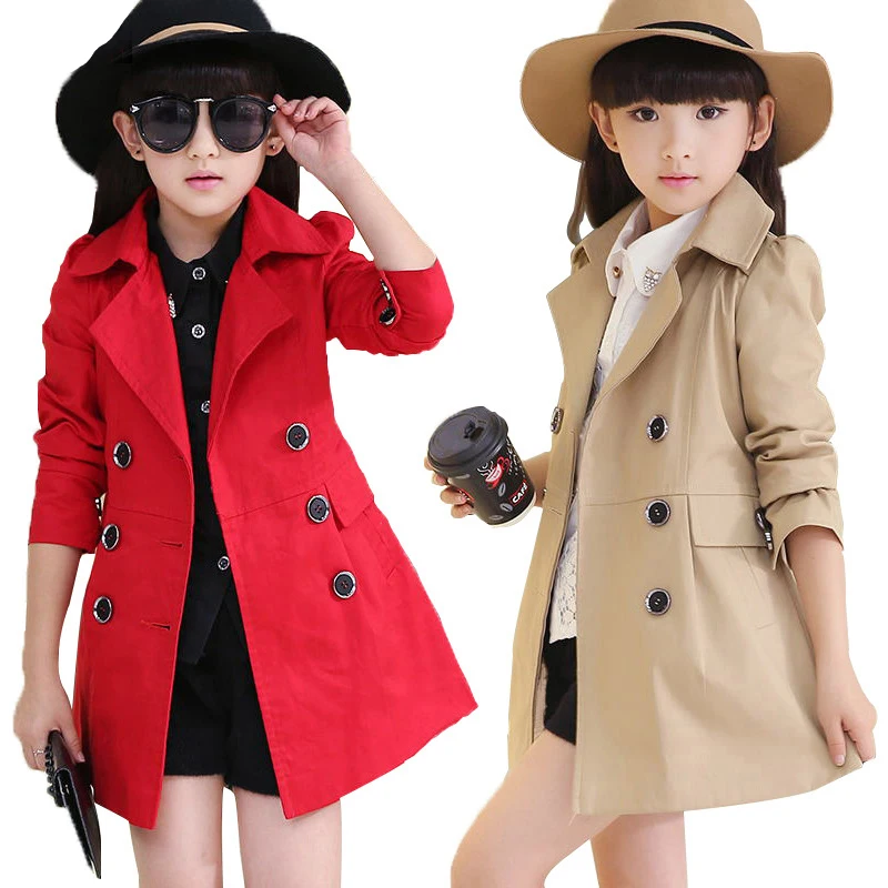 2019 Girls Jackets Long Fashon Kids Coats Cotton Double Breasted Children's Trench Autumn Spring Big Girls Windbreaker Outerwear
2019 Girls Jackets Long Fashon Kids Coats Cotton Double Breasted Children's Trench Autumn Spring Big Girls Windbreaker Outerwear