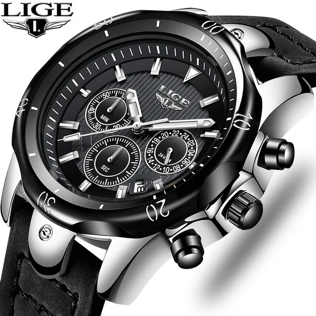 Relogio Masculino Mens Watches 2019 New LIGE Top Brand Luxury Quartz Watch Men Casual Leather Waterproof Sport Watch Chronograph
Relogio Masculino Mens Watches 2019 New LIGE Top Brand Luxury Quartz Watch Men Casual Leather Waterproof Sport Watch Chronograph