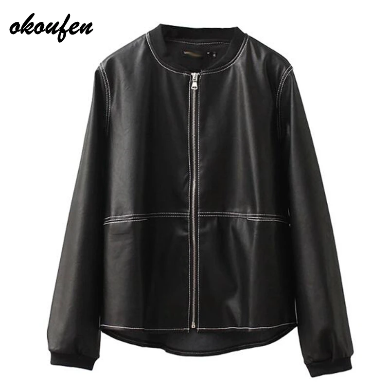 Pu leather women short jacket 2018 new loose bf was thin pu leather jacket ladies jacket
Pu leather women short jacket 2018 new loose bf was thin pu leather jacket ladies jacket