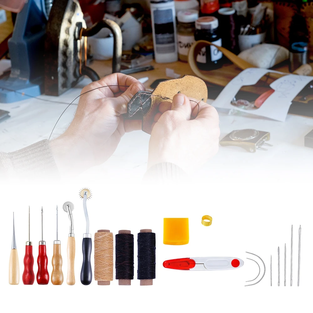 13pcs Hand Sewing Stitching Stamping Punch Carving Work Leather Craft Tools Set DIY Leather Machining Working
13pcs Hand Sewing Stitching Stamping Punch Carving Work Leather Craft Tools Set DIY Leather Machining Working