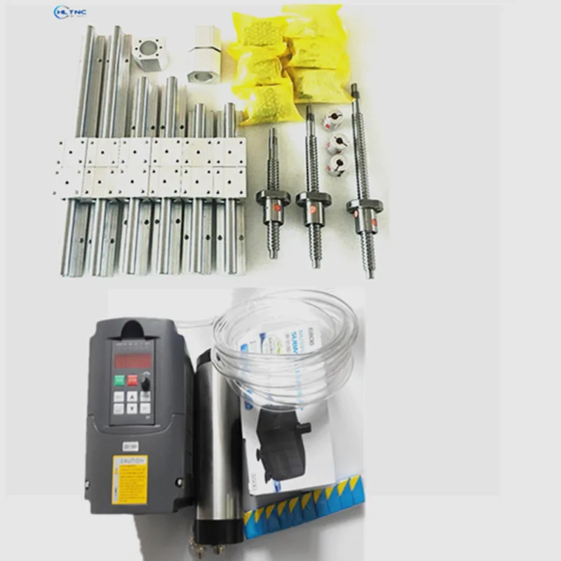 6 sets SBR16 Linear guide rail sets + 43 x SFU1605-350/650/850mm Ballscrew sets +BKBF12+1.5KW spindle+Stepper motor+driver
6 sets SBR16 Linear guide rail sets + 43 x SFU1605-350/650/850mm Ballscrew sets +BKBF12+1.5KW spindle+Stepper motor+driver