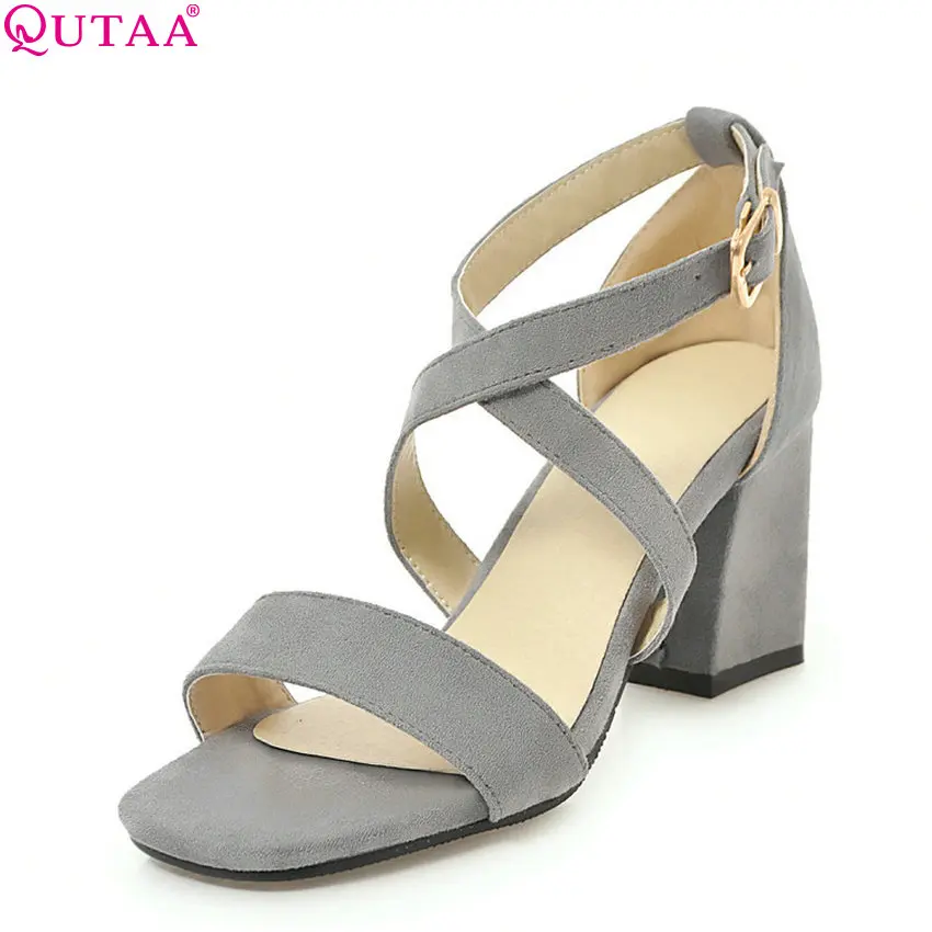 QUTAA 2018 Women Pumps Flock Platform Women Shoes Fashion Buckle Square High Heel Square Toe All Match Women Pumps Size 34-43
QUTAA 2018 Women Pumps Flock Platform Women Shoes Fashion Buckle Square High Heel Square Toe All Match Women Pumps Size 34-43