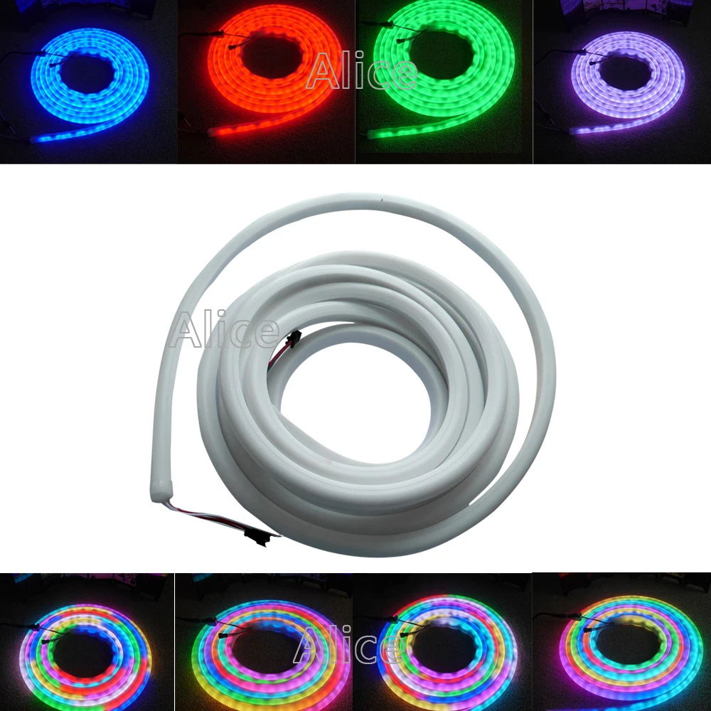 5m/Roll High quality DC12V 60led/m WS2811 flex neon digital RGB dream color LED pixel light
5m/Roll High quality DC12V 60led/m WS2811 flex neon digital RGB dream color LED pixel light