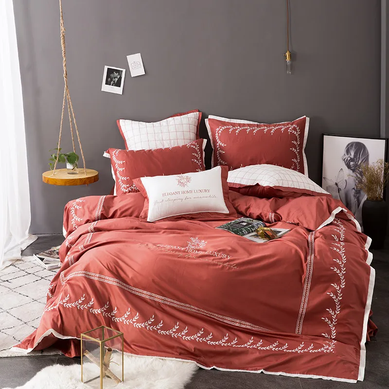 Textile New Product orange Bedding Set egyptian cotton Bedclothes embroidery Bed Linens Duvet Cover Set Bed Sheet 4/7pcs
Textile New Product orange Bedding Set egyptian cotton Bedclothes embroidery Bed Linens Duvet Cover Set Bed Sheet 4/7pcs