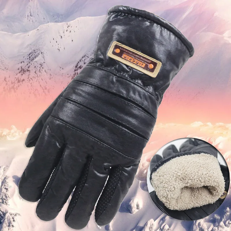Winter Thicken Fleece Warm Men's Big Size Leather Driving Gloves Sport Moto Cycling Non-slip Thick Velvet Inside Riga Gloves A79 
Winter Thicken Fleece Warm Men's Big Size Leather Driving Gloves Sport Moto Cycling Non-slip Thick Velvet Inside Riga Gloves A79