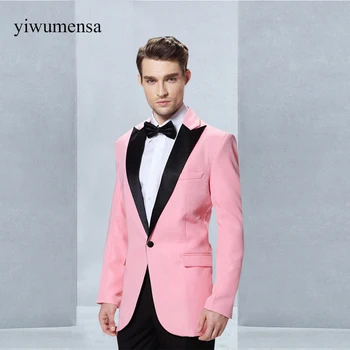 YIWUMENSA Pink Suits With Black Shawl Laple Costume Homme Prom Slim Fit Blazer Jacket With Pants Plus Size Wedding Clothing Y47
YIWUMENSA Pink Suits With Black Shawl Laple Costume Homme Prom Slim Fit Blazer Jacket With Pants Plus Size Wedding Clothing Y47