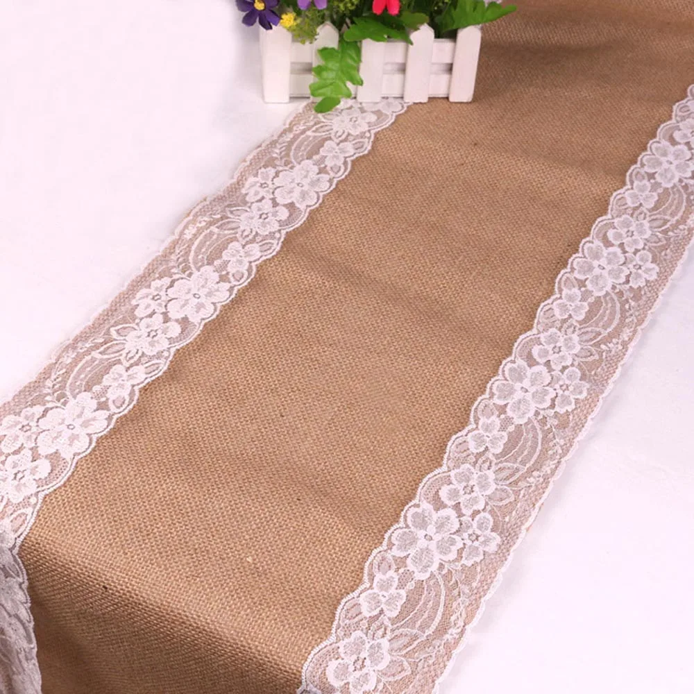 White Lace+Linen Table Cloth 30X275cm All-match Party Wedding Decorative Accessories Home Craft Hessien Linen Table Runner ZY007
White Lace+Linen Table Cloth 30X275cm All-match Party Wedding Decorative Accessories Home Craft Hessien Linen Table Runner ZY007