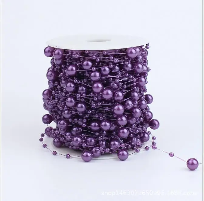 30meters Fishing Line Artificial 8+3mm Purple Pearls Beads Chain Garland Flowers For Wedding Bridal Bouquet Flower Decoration
30meters Fishing Line Artificial 8+3mm Purple Pearls Beads Chain Garland Flowers For Wedding Bridal Bouquet Flower Decoration