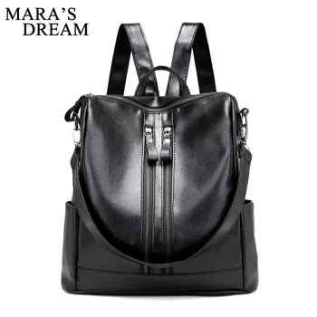 Mara's Dream PU Leather Women Backpack Fashion Solid Double Zipper School Bags For Teenager Girls Casual Women Black Backpacks
Mara's Dream PU Leather Women Backpack Fashion Solid Double Zipper School Bags For Teenager Girls Casual Women Black Backpacks