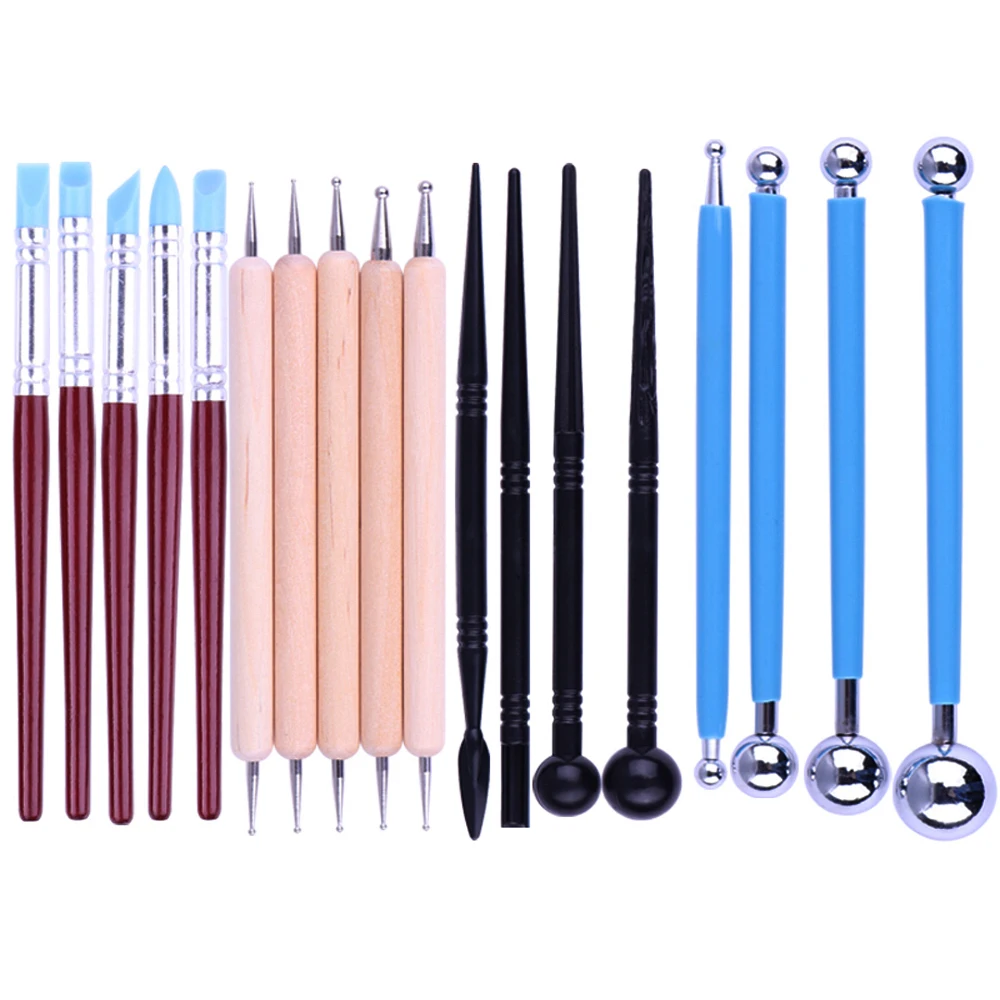 18Pcs Clay Tool Sculpture Modeling Tools Ball Stylus Dotting Tools for Pottery Sculpture Rock Painting Mandala Art Carving Tool
18Pcs Clay Tool Sculpture Modeling Tools Ball Stylus Dotting Tools for Pottery Sculpture Rock Painting Mandala Art Carving Tool