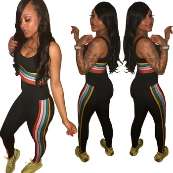 Spring Summer Women Two Piece Set Top and Pants Plus Size Outfits Tracksuit Sweatsuit Striped Tank Tops Long Trousers Sets
Spring Summer Women Two Piece Set Top and Pants Plus Size Outfits Tracksuit Sweatsuit Striped Tank Tops Long Trousers Sets