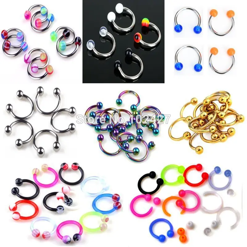 10Pcs/lot Stainless Steel Nose Hoop Nose Rings Balls Circulars Horseshoes Barbell Ring Body Piercing Jewelry 11 Styles U Pick
10Pcs/lot Stainless Steel Nose Hoop Nose Rings Balls Circulars Horseshoes Barbell Ring Body Piercing Jewelry 11 Styles U Pick