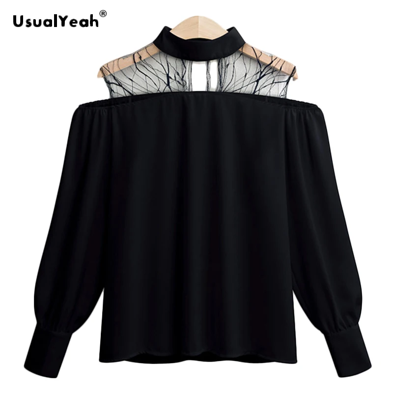 UsualYeah Embellished Mesh Cut Out Lantern Sleeve Top Spring Autumn Cold Shoulder Long Sleeve Chiffon Blouse Black White 4XL 5XL
UsualYeah Embellished Mesh Cut Out Lantern Sleeve Top Spring Autumn Cold Shoulder Long Sleeve Chiffon Blouse Black White 4XL 5XL
