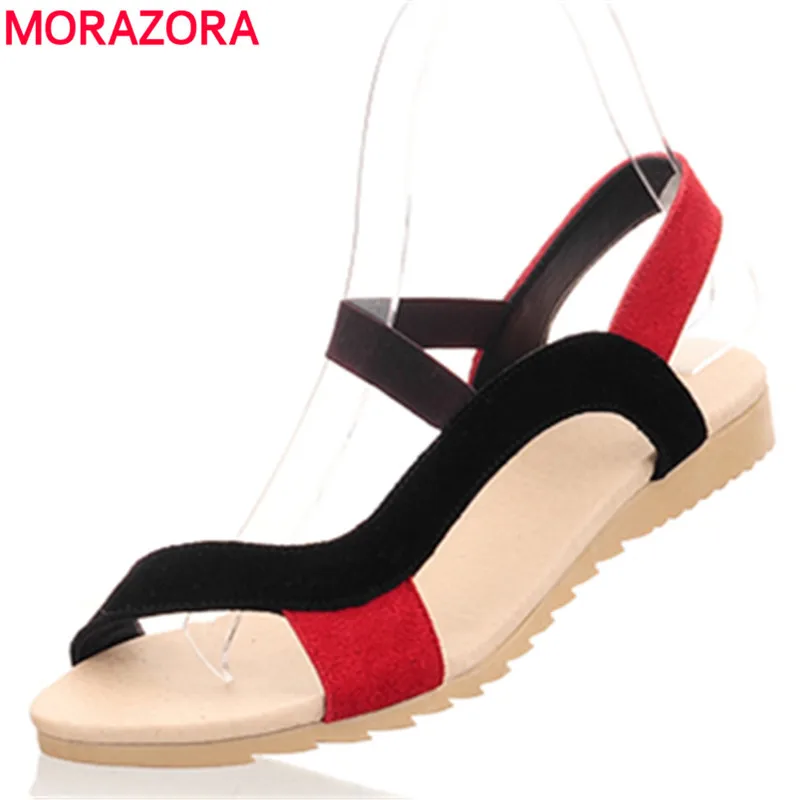 MORAZORA Plus size 34-43 High Quality Cow Suede Nubuck Genuine Leather Women Sandals Flat Summer Ladies Beach Shoes
MORAZORA Plus size 34-43 High Quality Cow Suede Nubuck Genuine Leather Women Sandals Flat Summer Ladies Beach Shoes