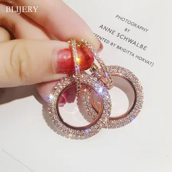 BLIJERY Trendy Statement Earrings Gold Gold Color Crystal Circles Hoop Earrings Wedding Party Rhinestones Earrings for Women
BLIJERY Trendy Statement Earrings Gold Gold Color Crystal Circles Hoop Earrings Wedding Party Rhinestones Earrings for Women