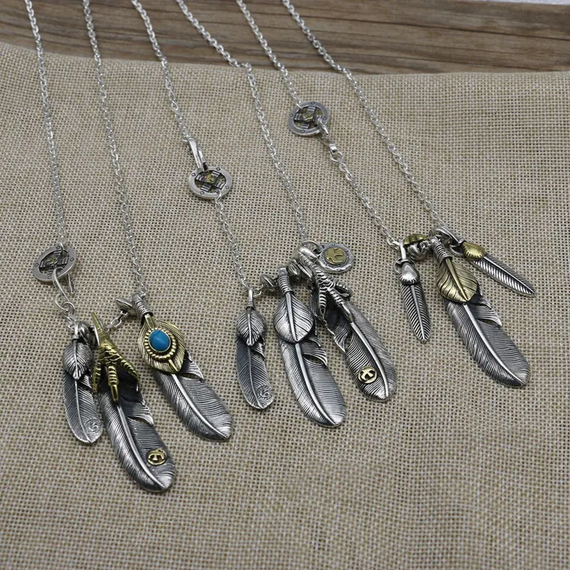 Hand-engraved Takahashi Goro Feather Pendant S925 Sterling Silver Retro Thai Silver Men And Women Ethnic Style Sweater Necklace
Hand-engraved Takahashi Goro Feather Pendant S925 Sterling Silver Retro Thai Silver Men And Women Ethnic Style Sweater Necklace