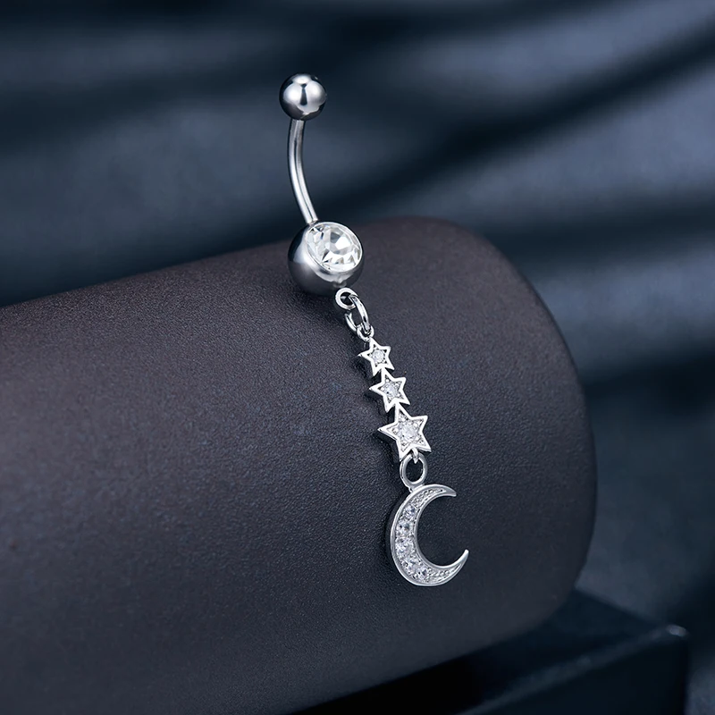 Women Medical Stainless Steel Belly Button Ring Noon Star Piercing Crystal Stones Navel Umbilical Nail Earrings Body Jewelry
Women Medical Stainless Steel Belly Button Ring Noon Star Piercing Crystal Stones Navel Umbilical Nail Earrings Body Jewelry