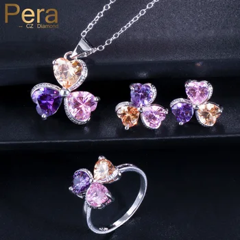 Pera High Quality AAA+ Purple Pink Champagne Crystal Stone Big Flower Necklace Earring and Ring for Women Summer Party Gift J053
Pera High Quality AAA+ Purple Pink Champagne Crystal Stone Big Flower Necklace Earring and Ring for Women Summer Party Gift J053