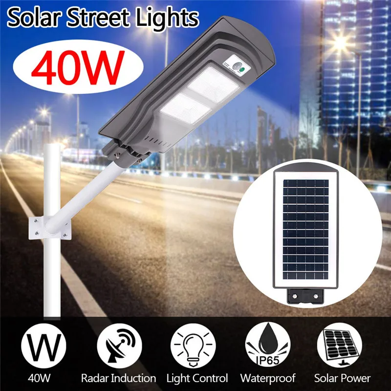 40W Solar Street Light 80 LED Solar Light Control +Radar Motion Activated Sensor Wall Street Light for Outdoor Lighting Grey
40W Solar Street Light 80 LED Solar Light Control +Radar Motion Activated Sensor Wall Street Light for Outdoor Lighting Grey
