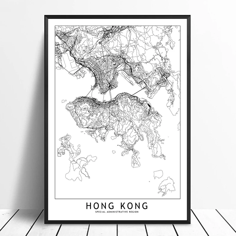 Hong Kong Black White Custom World City Map Posters Prints Nordic Style Wall Art Pictures Home Decor Canvas Painting
Hong Kong Black White Custom World City Map Posters Prints Nordic Style Wall Art Pictures Home Decor Canvas Painting