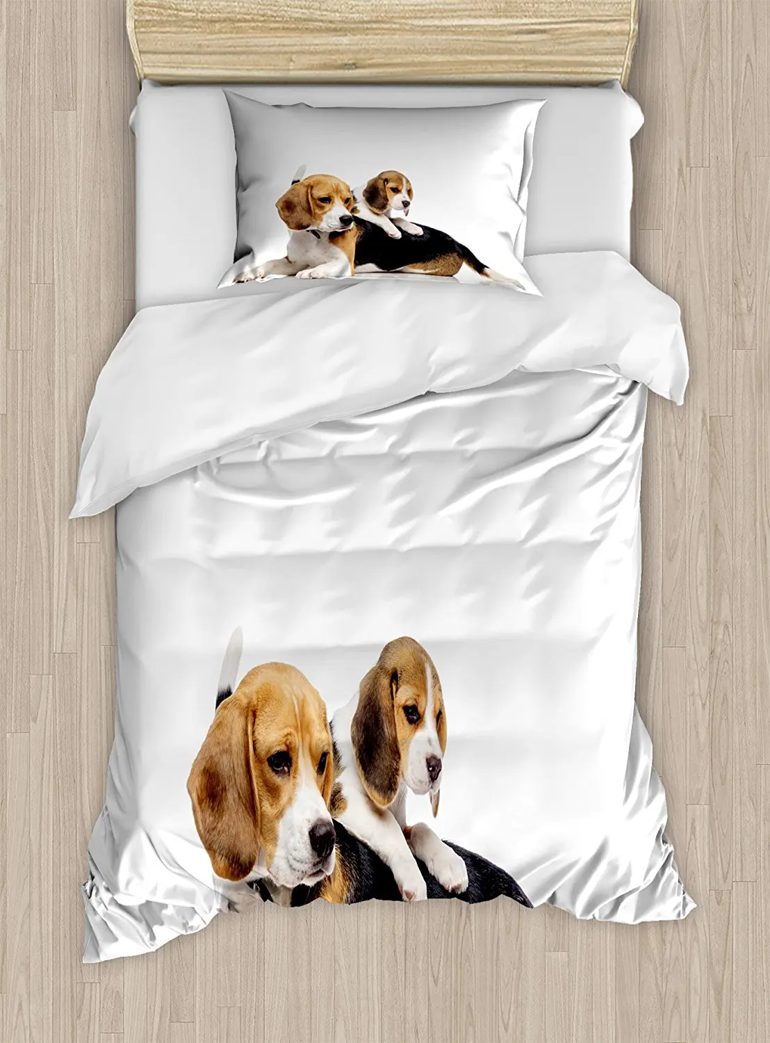 Beagle Duvet Cover Set Cute Family with Mother and Baby Puppy Domestic Fur Animal Photography Decorative 4 Piece Bedding Set
Beagle Duvet Cover Set Cute Family with Mother and Baby Puppy Domestic Fur Animal Photography Decorative 4 Piece Bedding Set
