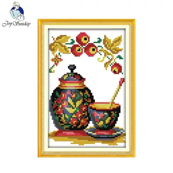 Joy Sunday Coloured Pottery Needlework DIY Cross Stitch Sets for Embroidery Kits Precise Printed Factory Sale Cross-Stitching
Joy Sunday Coloured Pottery Needlework DIY Cross Stitch Sets for Embroidery Kits Precise Printed Factory Sale Cross-Stitching