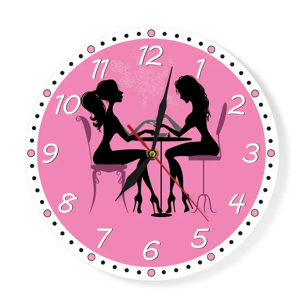 Nail Salon Printed Wall Clock Modern Clocks Beauty Design Art Decorative Clocks Watches Decor For Salon Supplies Room