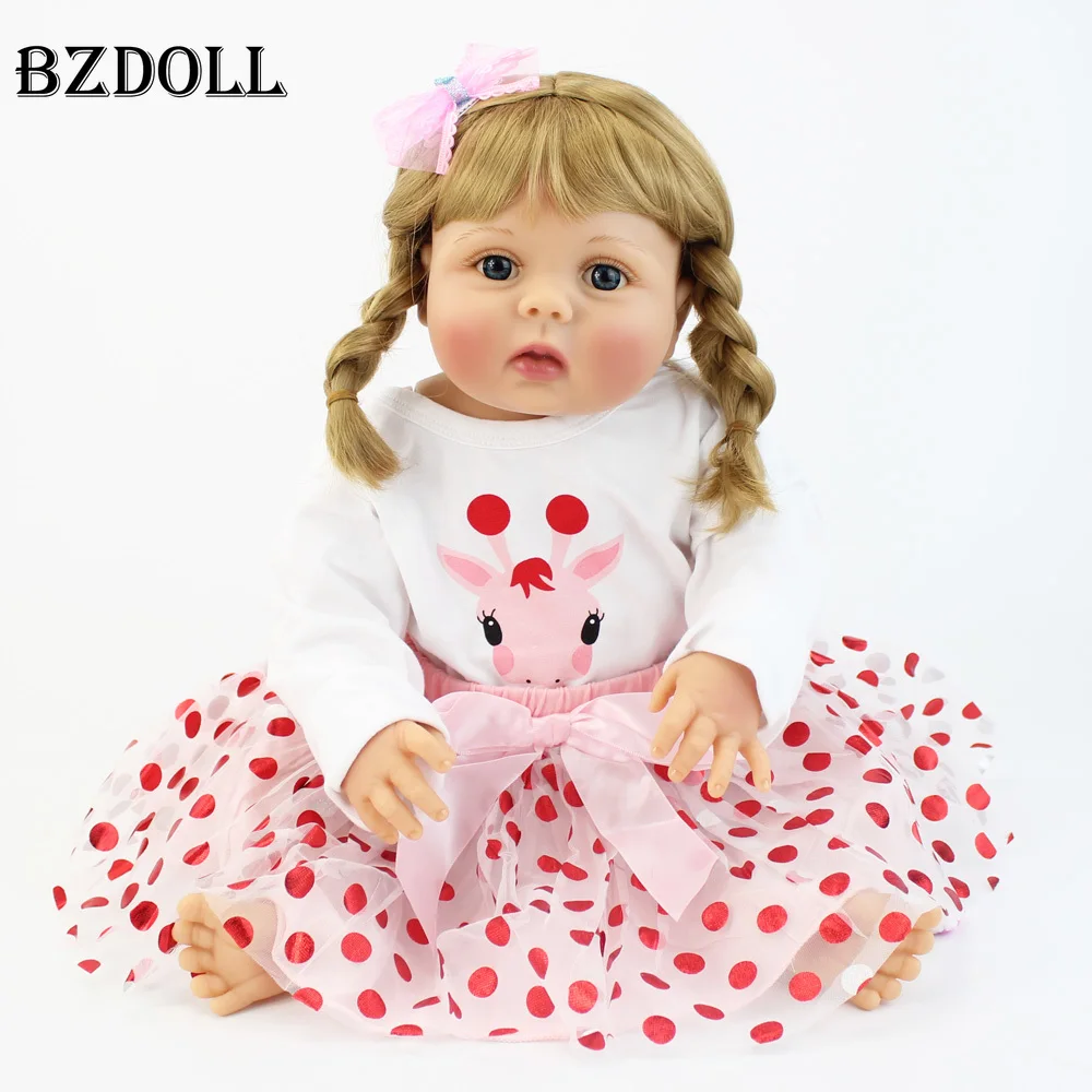55cm New Face Full Silicone Reborn Baby Doll Toy Vinyl Adorable Newborn Princess Babies Bebe Alive Girl Boneca Kids Bathe Toy
55cm New Face Full Silicone Reborn Baby Doll Toy Vinyl Adorable Newborn Princess Babies Bebe Alive Girl Boneca Kids Bathe Toy