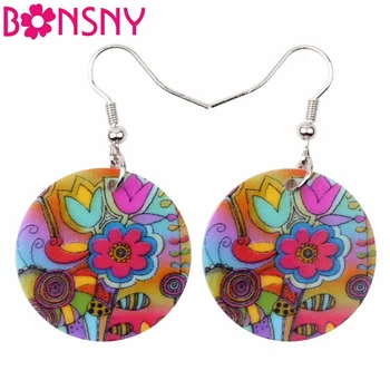 Bonsny Fresh Flower Pattern Acrylic Bohemian Drop Hoop Dangle Round Long Earrings For Women Fashion Jewelry 2017 New Brinco
Bonsny Fresh Flower Pattern Acrylic Bohemian Drop Hoop Dangle Round Long Earrings For Women Fashion Jewelry 2017 New Brinco