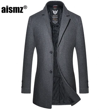 Aismz New Winter Wool Cashmere Single Breasted Overcoat Men Jacket Coat Business Casual Thick Cotton Liner Long Woolen Outwear
Aismz New Winter Wool Cashmere Single Breasted Overcoat Men Jacket Coat Business Casual Thick Cotton Liner Long Woolen Outwear