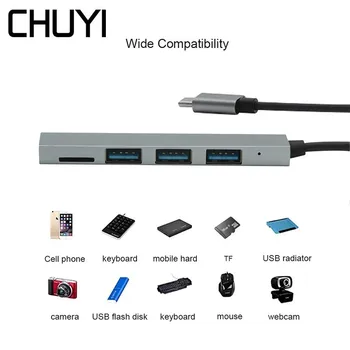 Usb 3.0 Hub 4 Ports TF Card Reader To The Interface Of The Type-C High Speed Usb Hub Compatible Phone With The Macbook U-Disk
Usb 3.0 Hub 4 Ports TF Card Reader To The Interface Of The Type-C High Speed Usb Hub Compatible Phone With The Macbook U-Disk