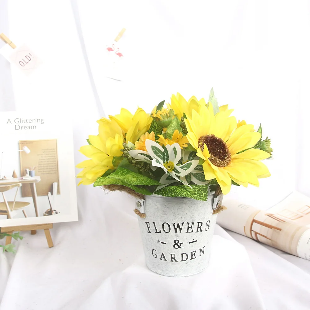The Iron Pot Artificial Plant sunflower Simulation Flowers Small Bonsai Set Potted Home Office Decoration Table decoration
The Iron Pot Artificial Plant sunflower Simulation Flowers Small Bonsai Set Potted Home Office Decoration Table decoration