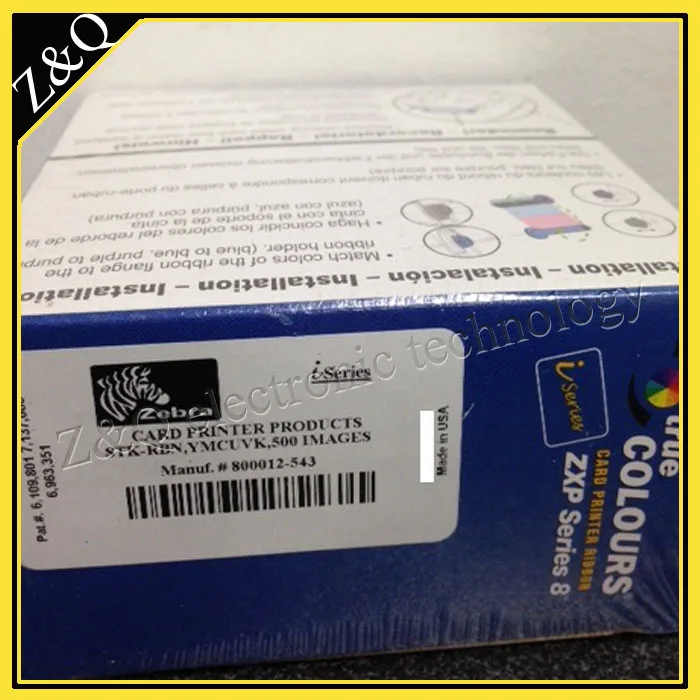 original Zebra 800012-543 YMCUvK Color Ribbons for use with ZXP Series 8 Retransfer ID Card Printer
original Zebra 800012-543 YMCUvK Color Ribbons for use with ZXP Series 8 Retransfer ID Card Printer