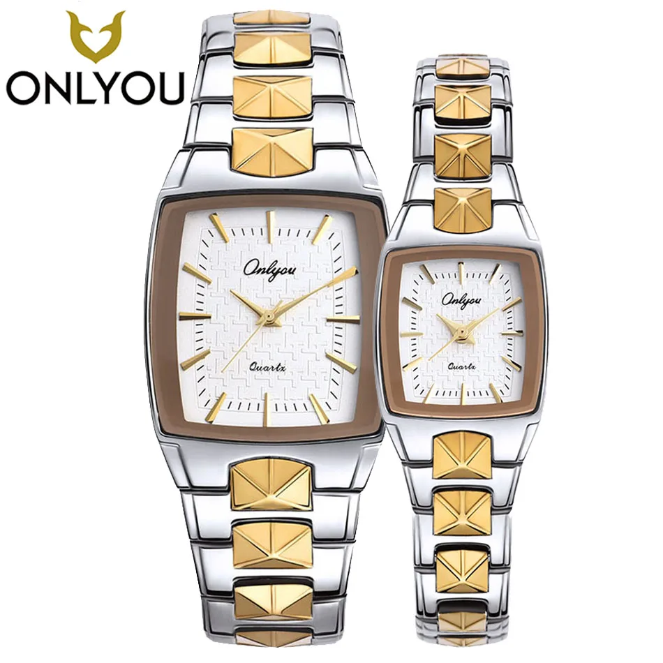 ONLYOU Lovers Quartz Watch Women Brand Luxury Square Clock Men Stainless Steel Gold Strap Creative Wristwatch Elegant Braclect
ONLYOU Lovers Quartz Watch Women Brand Luxury Square Clock Men Stainless Steel Gold Strap Creative Wristwatch Elegant Braclect