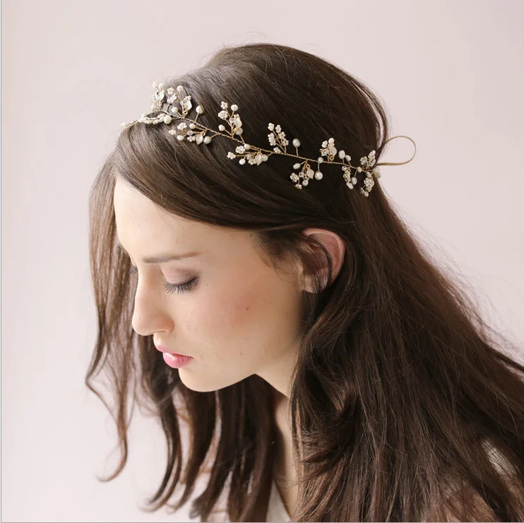 Handmade Contas de Cristal Cabelo de Noiva Flor de Strass Cabelo Jóias Prom Mantilha Headpieces Casamento Mulheres Meninas Acessórios Para o Cabelo (13)