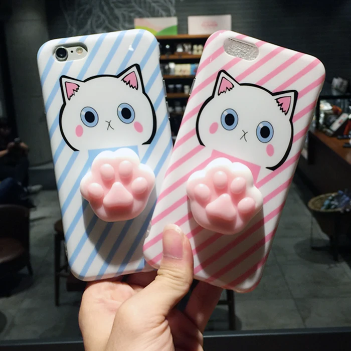 Squishy Case 3D Cat Paw For iphone 6 6S Cute Cover For iphone 6 6S Plus Fashion Stripe Pattern Cartoon Soft TPU Silicone Case
Squishy Case 3D Cat Paw For iphone 6 6S Cute Cover For iphone 6 6S Plus Fashion Stripe Pattern Cartoon Soft TPU Silicone Case