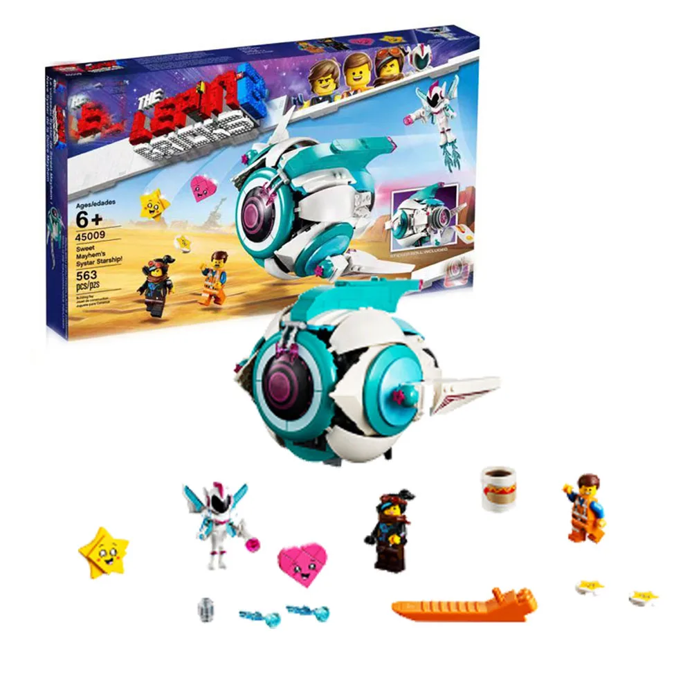 2019 45009 Sweet Mayhem's Systar Starship Compatible LegoINGOD Movies 2 Building Blocks 70830 Toys for children Christmas
2019 45009 Sweet Mayhem's Systar Starship Compatible LegoINGOD Movies 2 Building Blocks 70830 Toys for children Christmas