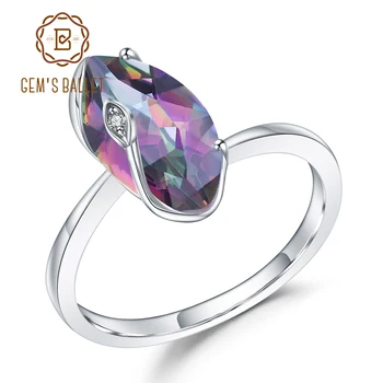GEM'S BALLET 2.49Ct Marquise Natural Rainbow Mystic Quartz Ring Trendy 925 Sterling Silver Gemstone Rings For Women Fine Jewelry
GEM'S BALLET 2.49Ct Marquise Natural Rainbow Mystic Quartz Ring Trendy 925 Sterling Silver Gemstone Rings For Women Fine Jewelry