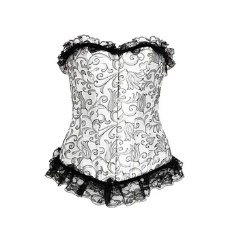 Print Lace Ruffle Overbust Corset Lingerie Sexy S-XXL
Print Lace Ruffle Overbust Corset Lingerie Sexy S-XXL