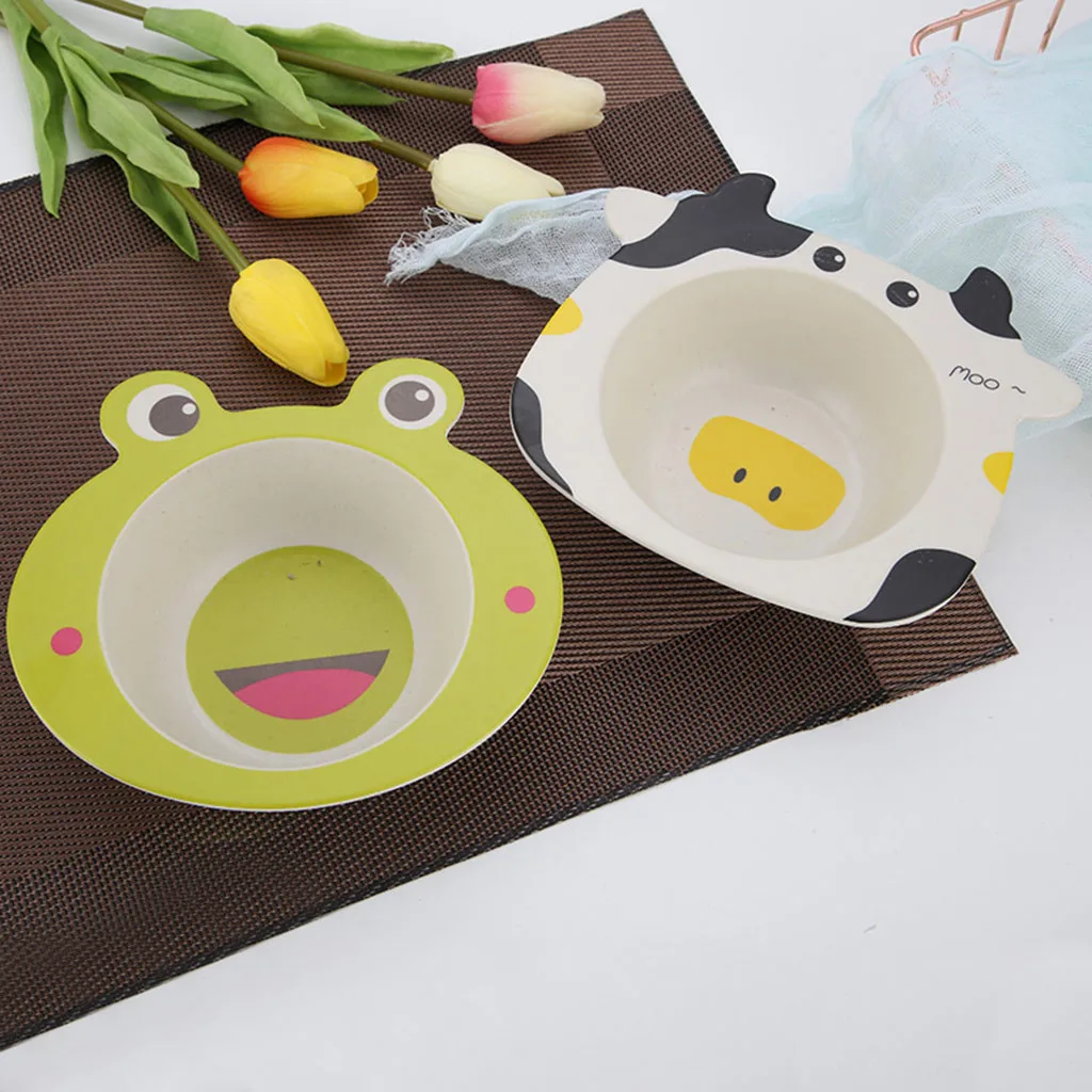 Lovely Animal Cow Frog Bamboo Fiber Children Kids Cartoon Bowl Food Plate Utensil Baby Tableaware Gadgets Kitchen Accessories
Lovely Animal Cow Frog Bamboo Fiber Children Kids Cartoon Bowl Food Plate Utensil Baby Tableaware Gadgets Kitchen Accessories