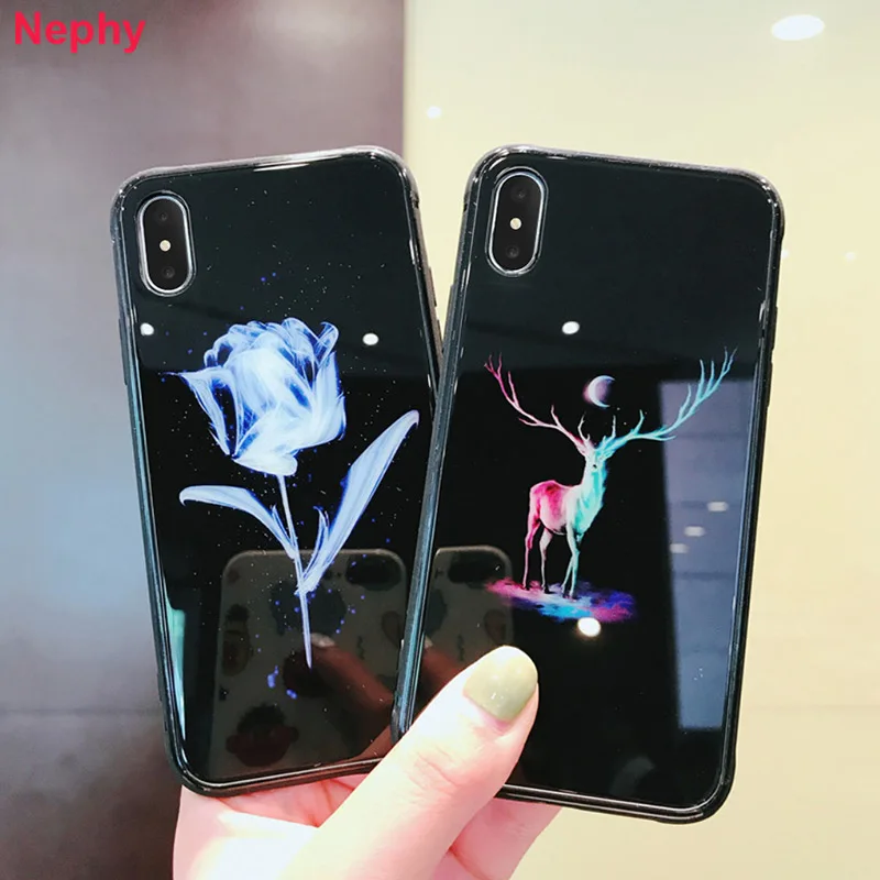 Luxury Cell Phone Case For iPhone 7 8 Plus Cute Luminous Glass+PC iPhone XR XS Max 7 6 6S Plus Flamingo deer Animal Back Cover
Luxury Cell Phone Case For iPhone 7 8 Plus Cute Luminous Glass+PC iPhone XR XS Max 7 6 6S Plus Flamingo deer Animal Back Cover