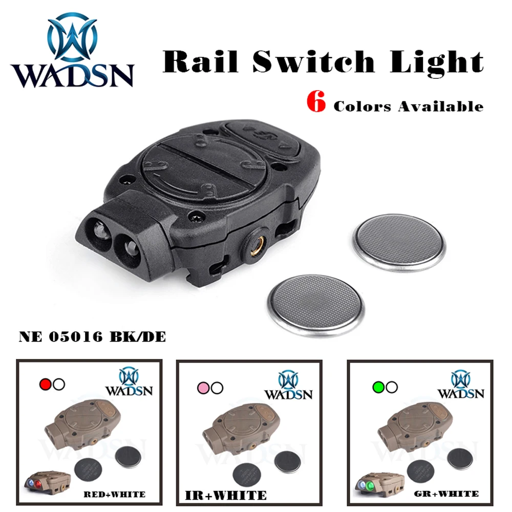WADSN Princeton Tactical softair Helmet light For Picatinny Rail With Remote Switch Light Tail White Red IR Lights NE05016
WADSN Princeton Tactical softair Helmet light For Picatinny Rail With Remote Switch Light Tail White Red IR Lights NE05016