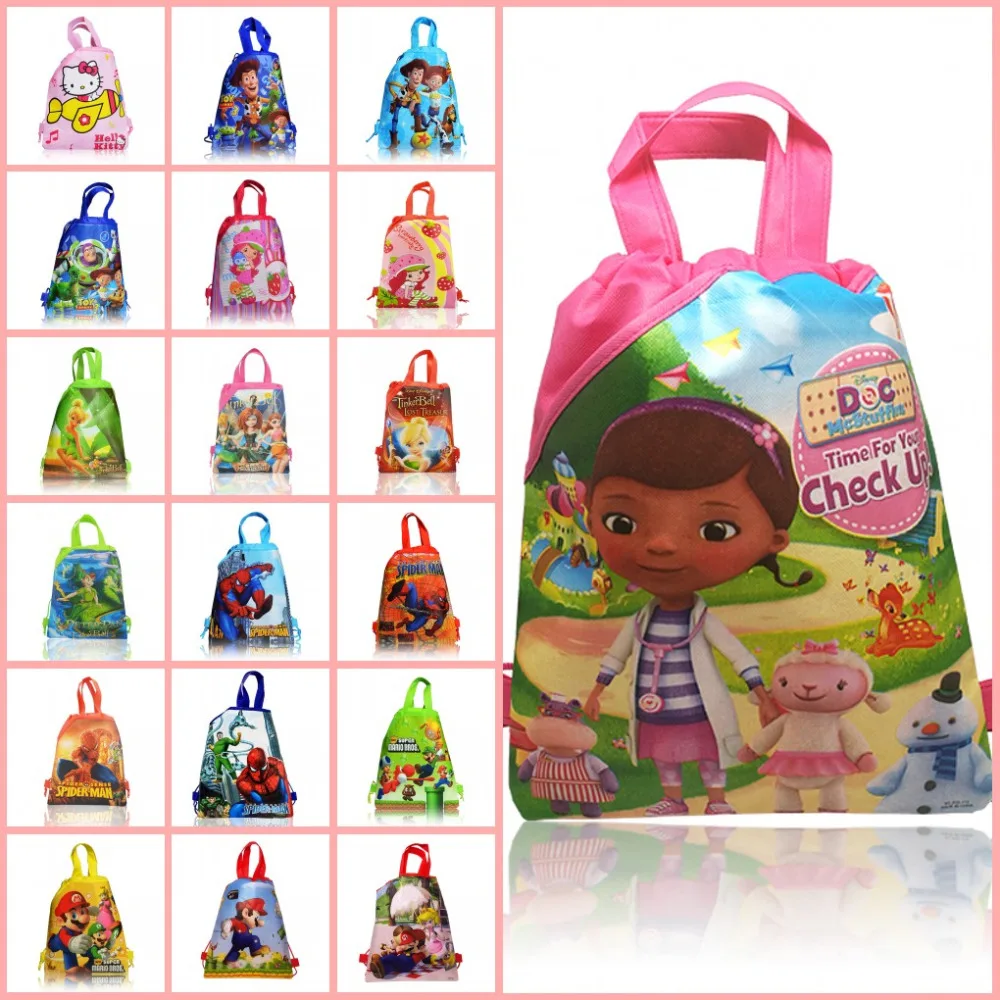 50Pcs Doc Mcstuffins/Super Mario/Avengers Random Children Drawstring Backpacks Bags 34*27cm Non Woven Fabrics Kids Home Storage
50Pcs Doc Mcstuffins/Super Mario/Avengers Random Children Drawstring Backpacks Bags 34*27cm Non Woven Fabrics Kids Home Storage