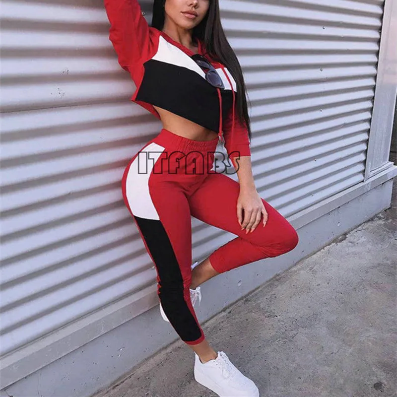 Tracksuit 2pcs Women Set Hoodies Crop Top Hooded Sweatshirt Side Stripe Pants Women Clothing Suits Female (Sell separately)
Tracksuit 2pcs Women Set Hoodies Crop Top Hooded Sweatshirt Side Stripe Pants Women Clothing Suits Female (Sell separately)