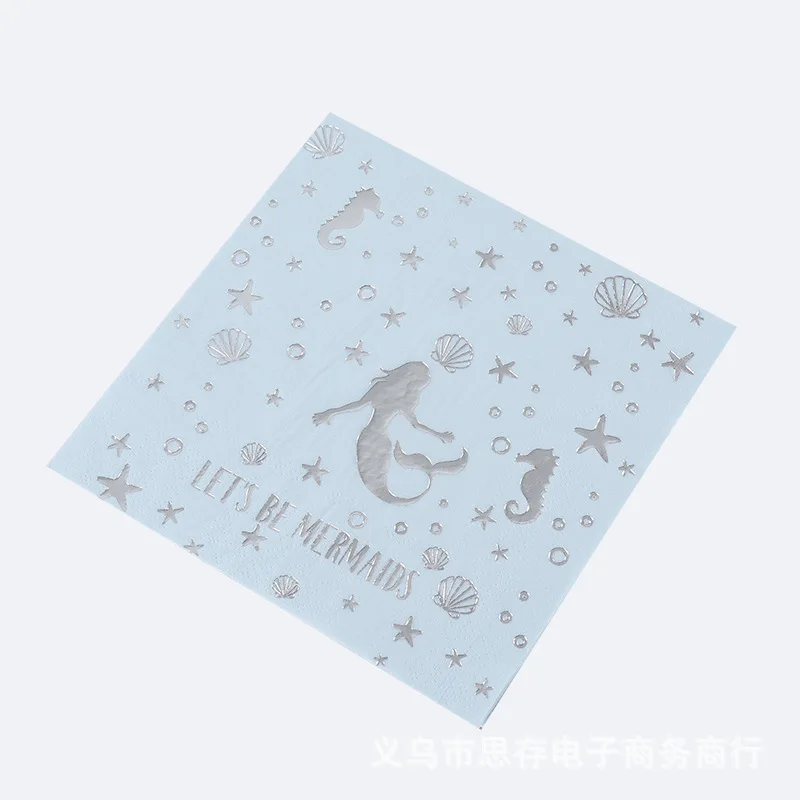 Silver Mermaid Theme Party Supplies Disposable Napkins Paper Towels Wedding Decorations Children's Birthday Parties Girls
Silver Mermaid Theme Party Supplies Disposable Napkins Paper Towels Wedding Decorations Children's Birthday Parties Girls