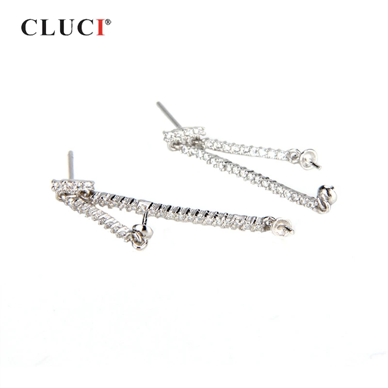 CLUCI 925 Sterling Silver Straight Earrings Women Pearl Earring Mounting for Jewelry Making Silver 925 Stud Earrings SE048SB
CLUCI 925 Sterling Silver Straight Earrings Women Pearl Earring Mounting for Jewelry Making Silver 925 Stud Earrings SE048SB