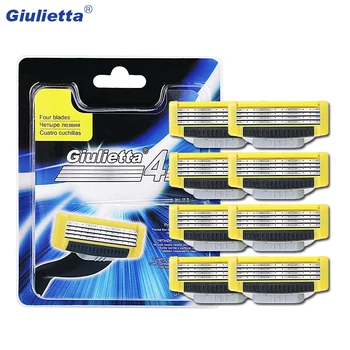 Giulietta 4 Layer Stainless Steel Shaving Razor Blades For Men 8pc / lot Manual Safety Shaver Blade Head Lame De Rasoir GF4-0540
Giulietta 4 Layer Stainless Steel Shaving Razor Blades For Men 8pc / lot Manual Safety Shaver Blade Head Lame De Rasoir GF4-0540