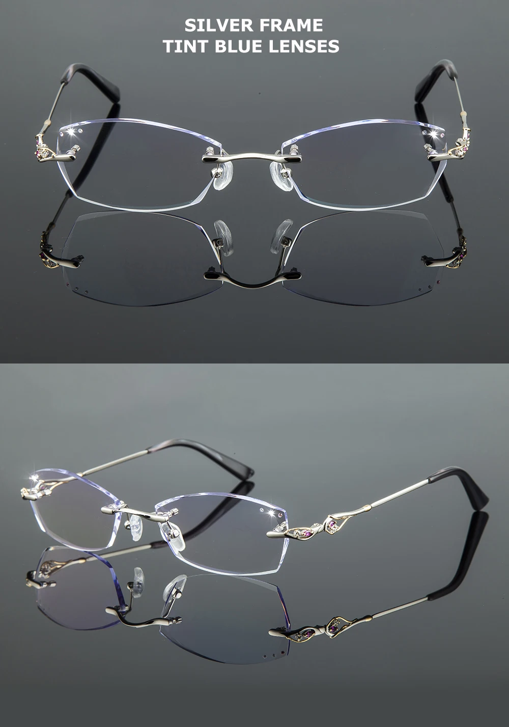 Chashma Ottica Women's Rimless Eyeglasses 80157 Image 3