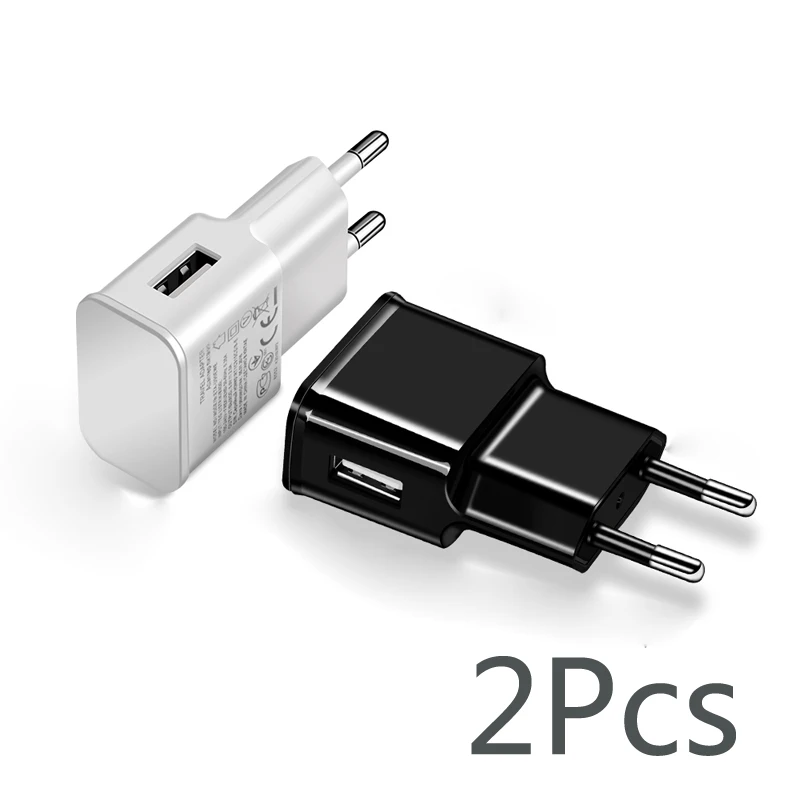 

2PCS/lot 5V 2A Travel Convenient EU Plug Wall USB Charger Adapter For Samsung galaxy S5 S4 S6 note 3 2 For iphone 7 6 5 4